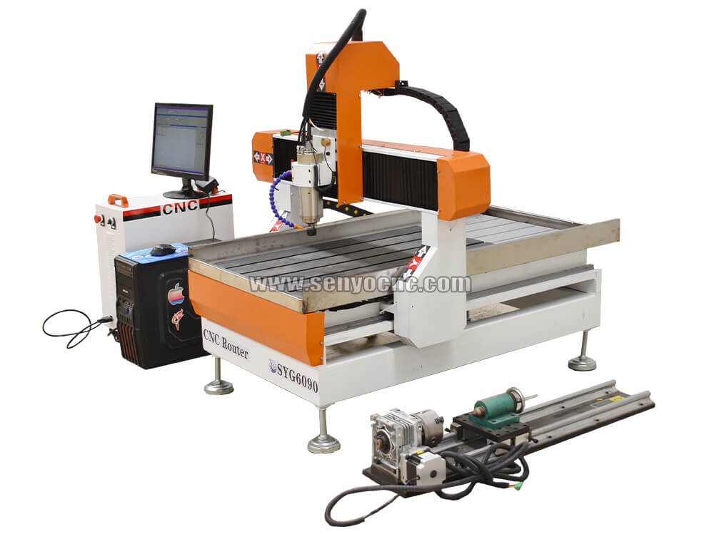 600x900mm 4 axis mini wood router machine mach3(usb) controller 3d cnc router 6090 wood carving cutting engraving machinery