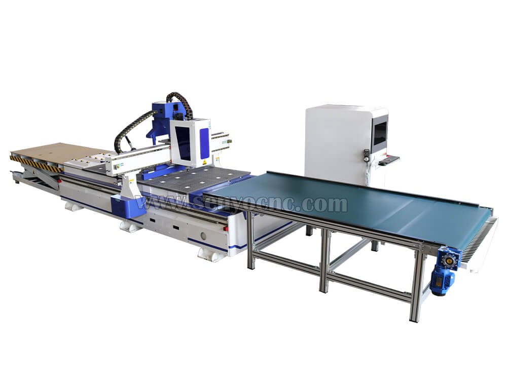 Door Furniture Line Making Machine Automatic Loading Unloading ATC CNC Router