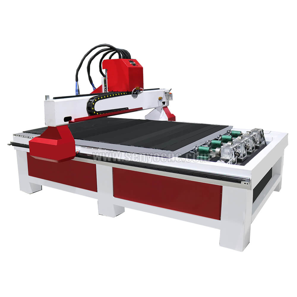 Multi-Head 3D 4 Axis Rotary CNC Wood Carving Machine