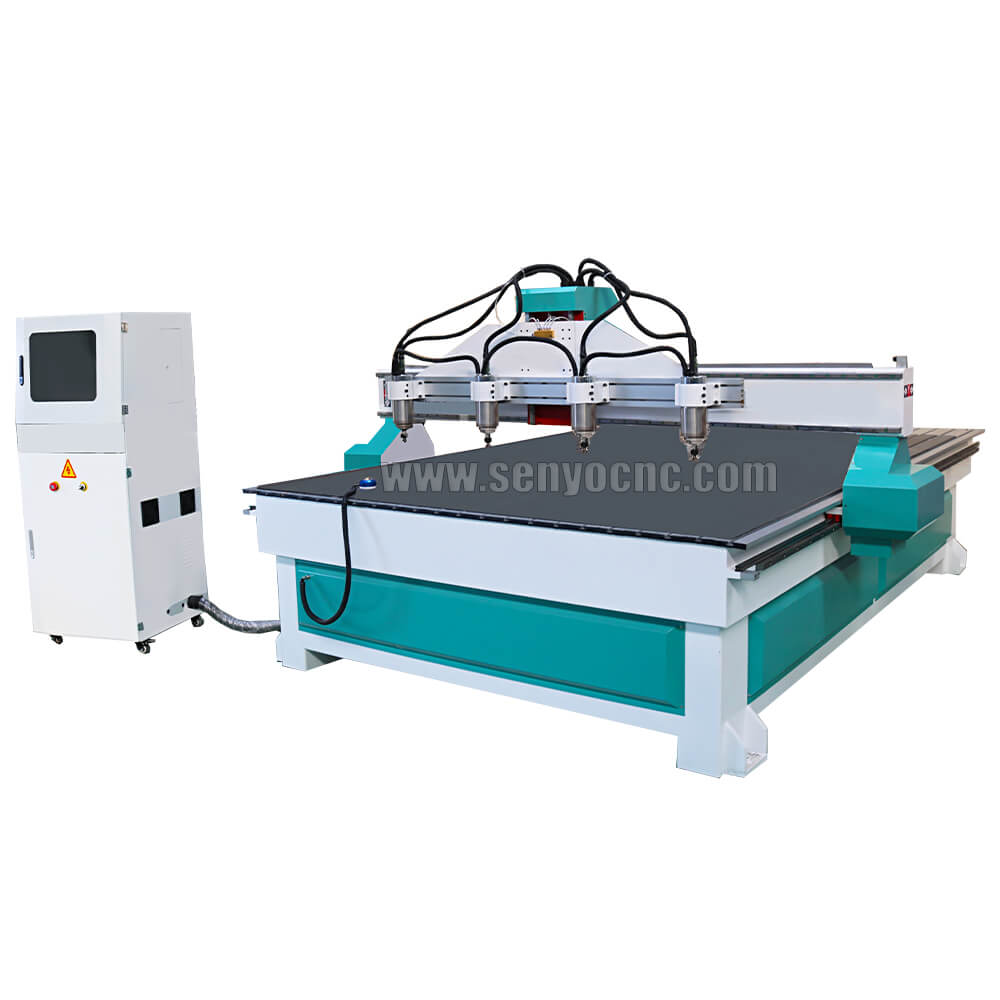 Multi-Head 3D 4 Axis Rotary CNC Wood Carving Machine