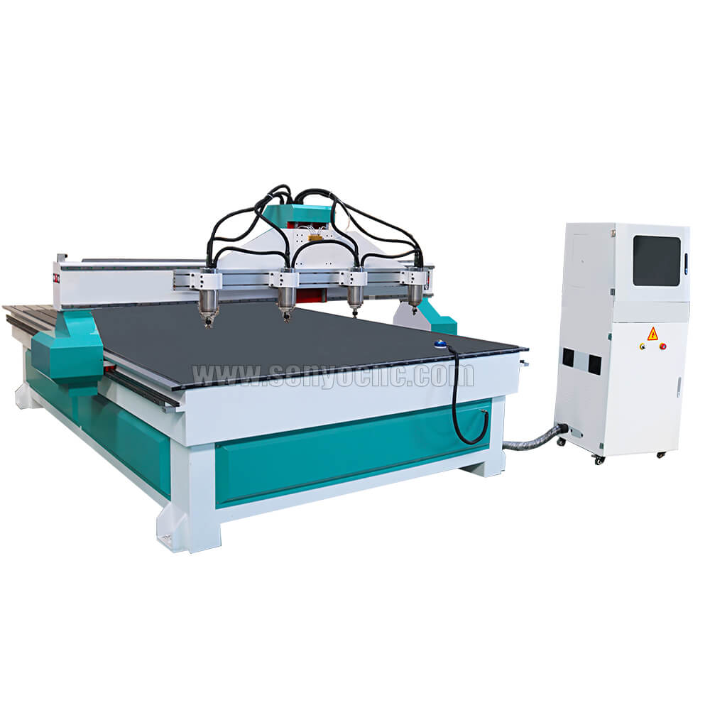 Multi-Head 3D 4 Axis Rotary CNC Wood Carving Machine