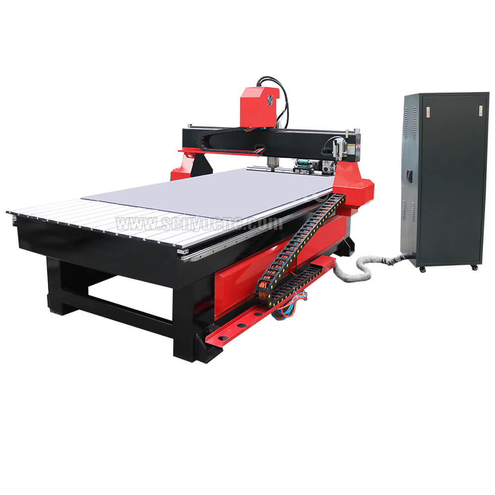 4x8 Wood CNC Router Machine 4 axis rotary on worktable for Sale