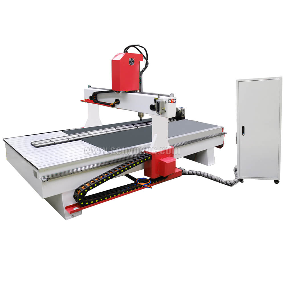 CNC Router Lathe Machine with 4th Rotary Axis