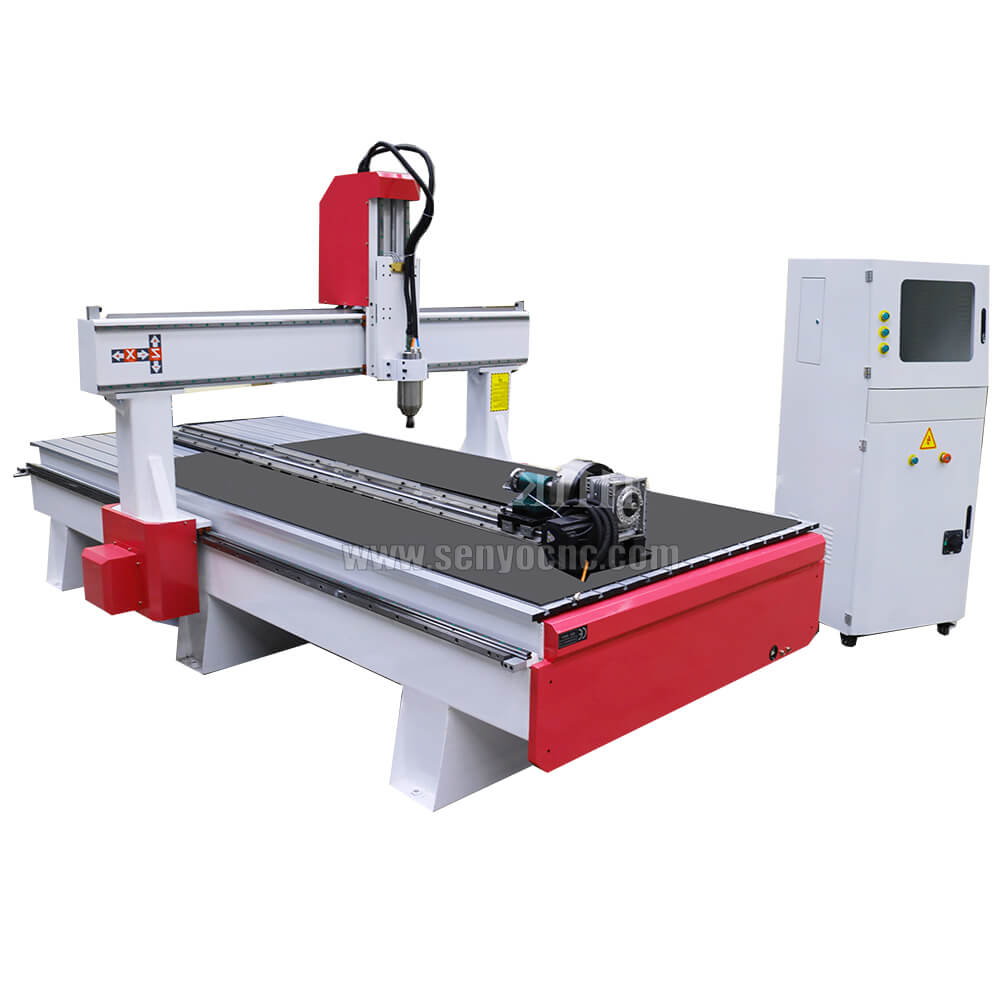 CNC Router Lathe Machine with 4th Rotary Axis