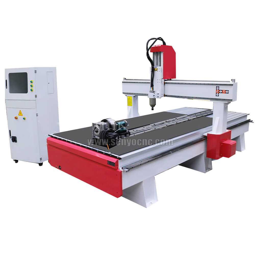 CNC Router Lathe Machine with 4th Rotary Axis