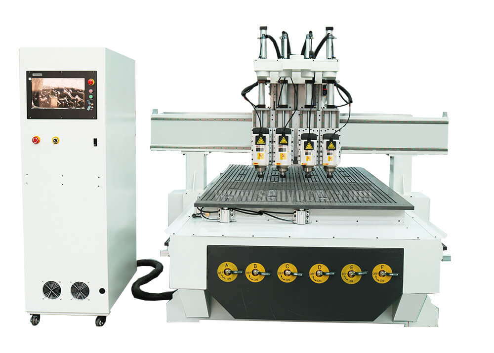 Industrial ATC CNC Router Machine with 4 Spindles for Sale