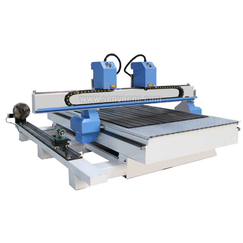 Dual Spindles Wood CNC Machine with 1500x3000mm Table Size for Sale