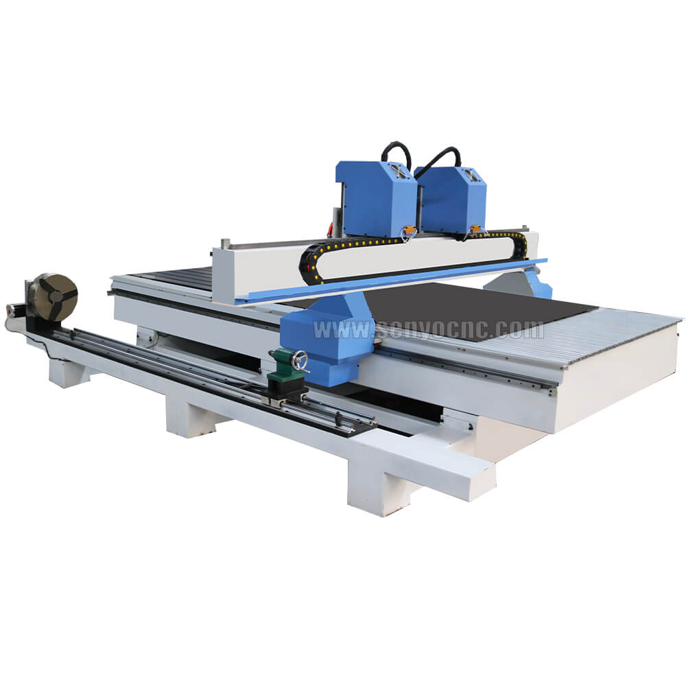 Dual Spindles Wood CNC Machine with 1500x3000mm Table Size for Sale