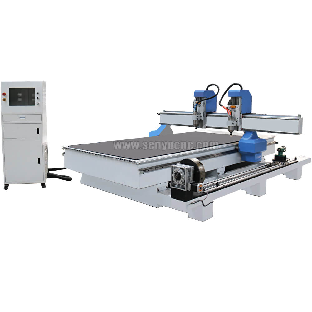 Dual Spindles Wood CNC Machine with 1500x3000mm Table Size for Sale