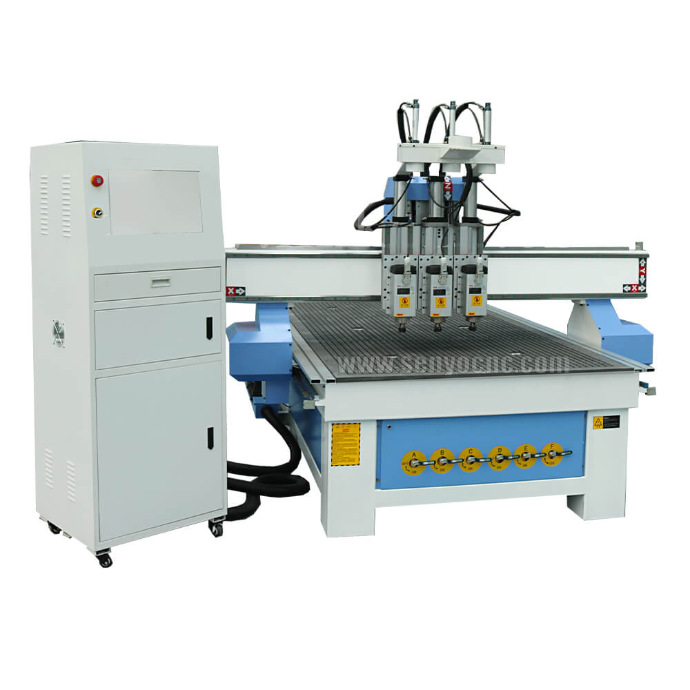 2 Spindle Full Automatic Wood Carving CNC Router atc cnc nesting machine