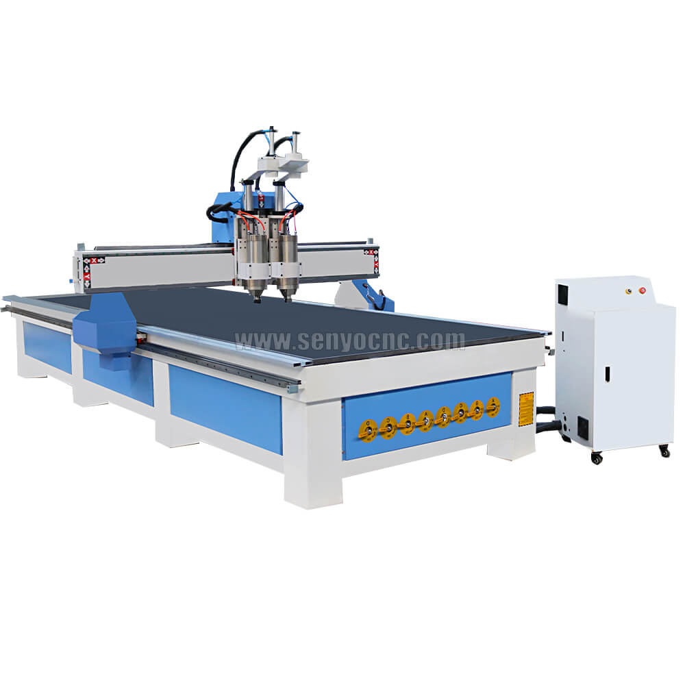 2 Spindle Full Automatic Wood Carving CNC Router atc cnc nesting machine