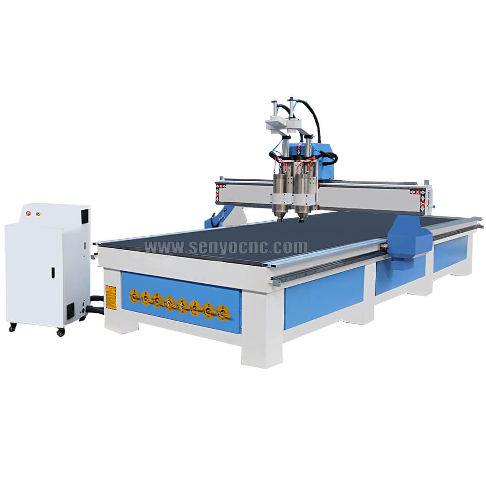 2 Spindle Full Automatic Wood Carving CNC Router atc cnc nesting machine