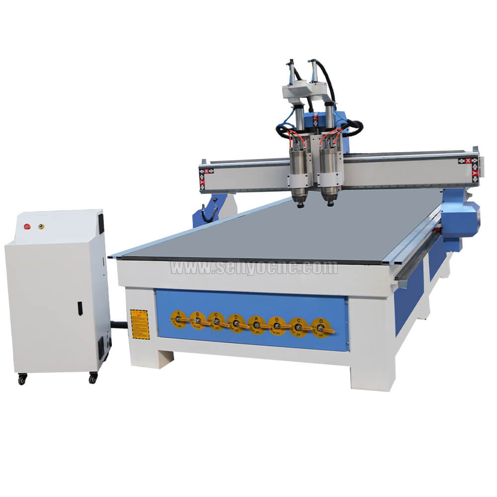 2 Spindle Full Automatic Wood Carving CNC Router atc cnc nesting machine