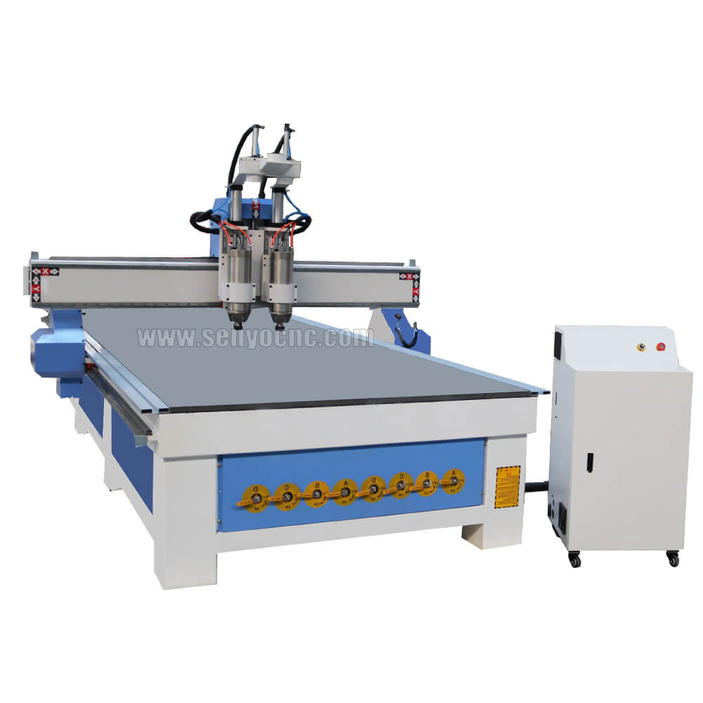 2 Spindle Full Automatic Wood Carving CNC Router atc cnc nesting machine