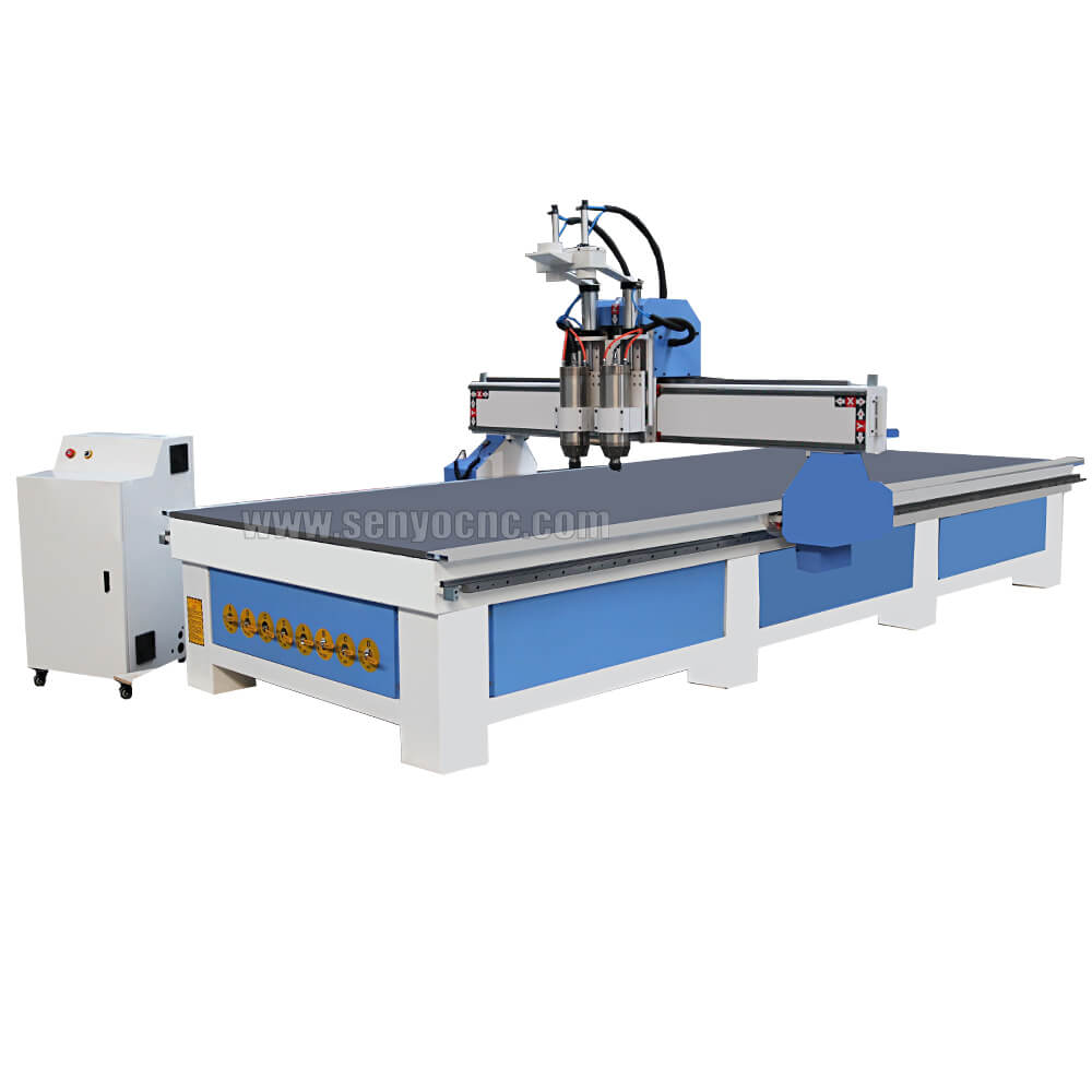 2 Spindle Full Automatic Wood Carving CNC Router atc cnc nesting machine