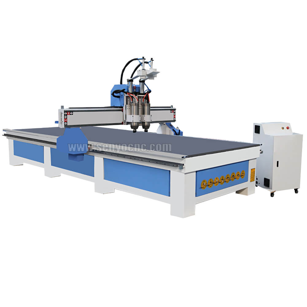 2 Spindle Full Automatic Wood Carving CNC Router atc cnc nesting machine