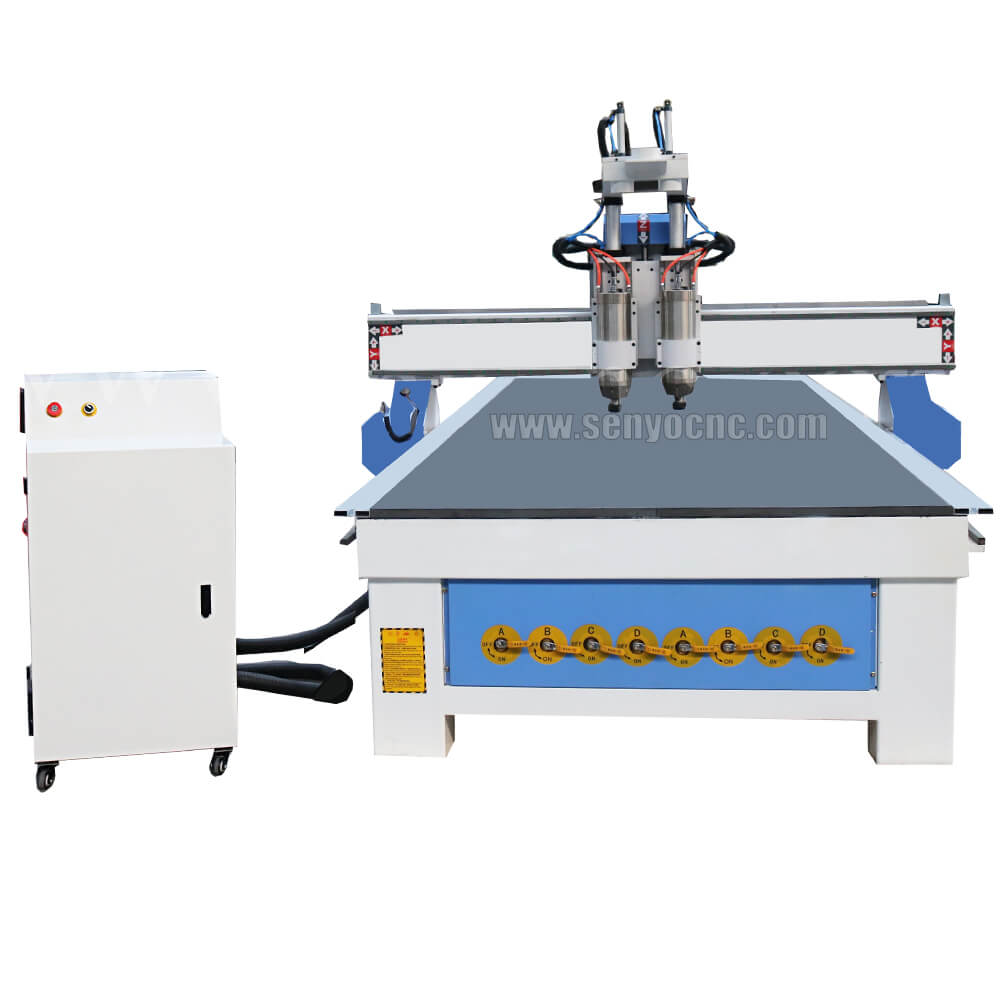 2 Spindle Full Automatic Wood Carving CNC Router atc cnc nesting machine