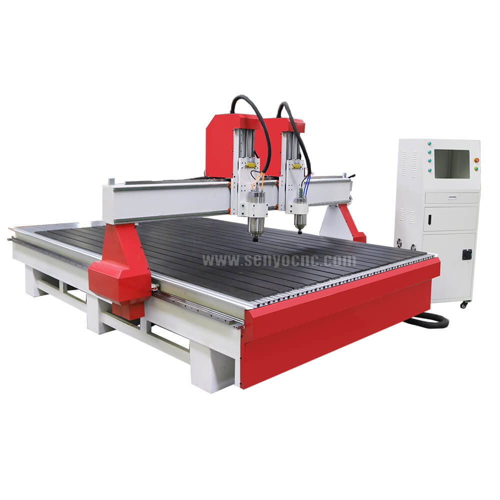 Dual Spindles Wood CNC Machine with 4x8 Table Size for Sale