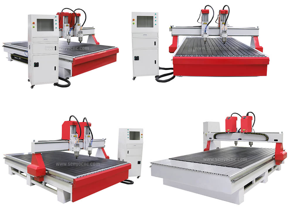 Dual Spindles Wood CNC Machine with 4x8 Table Size for Sale