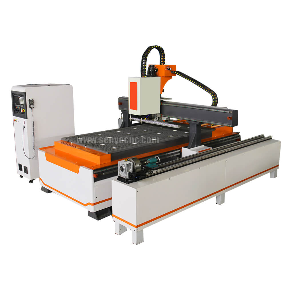 ATC 3D CNC Woodworking Router with 4th Axis Rotary Table