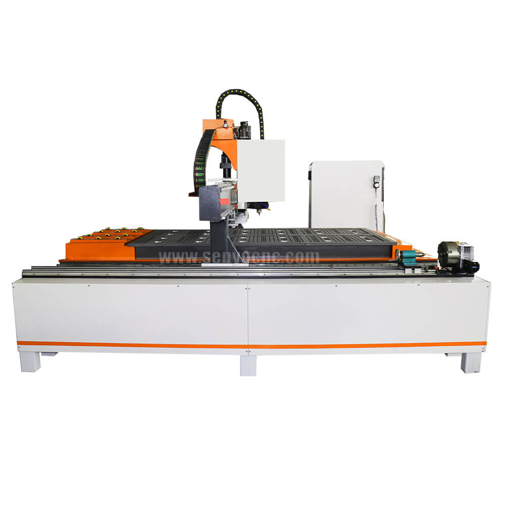 ATC 3D CNC Woodworking Router with 4th Axis Rotary Table