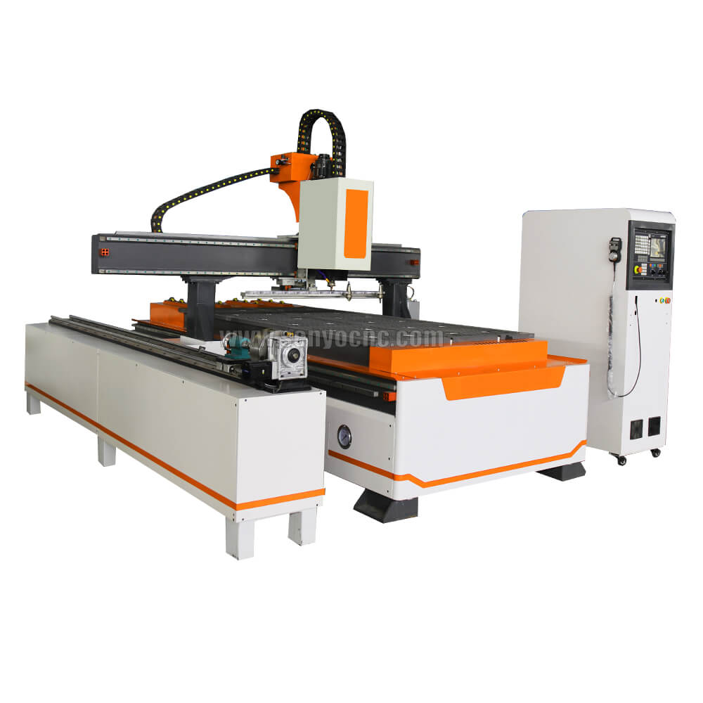 ATC 3D CNC Woodworking Router with 4th Axis Rotary Table