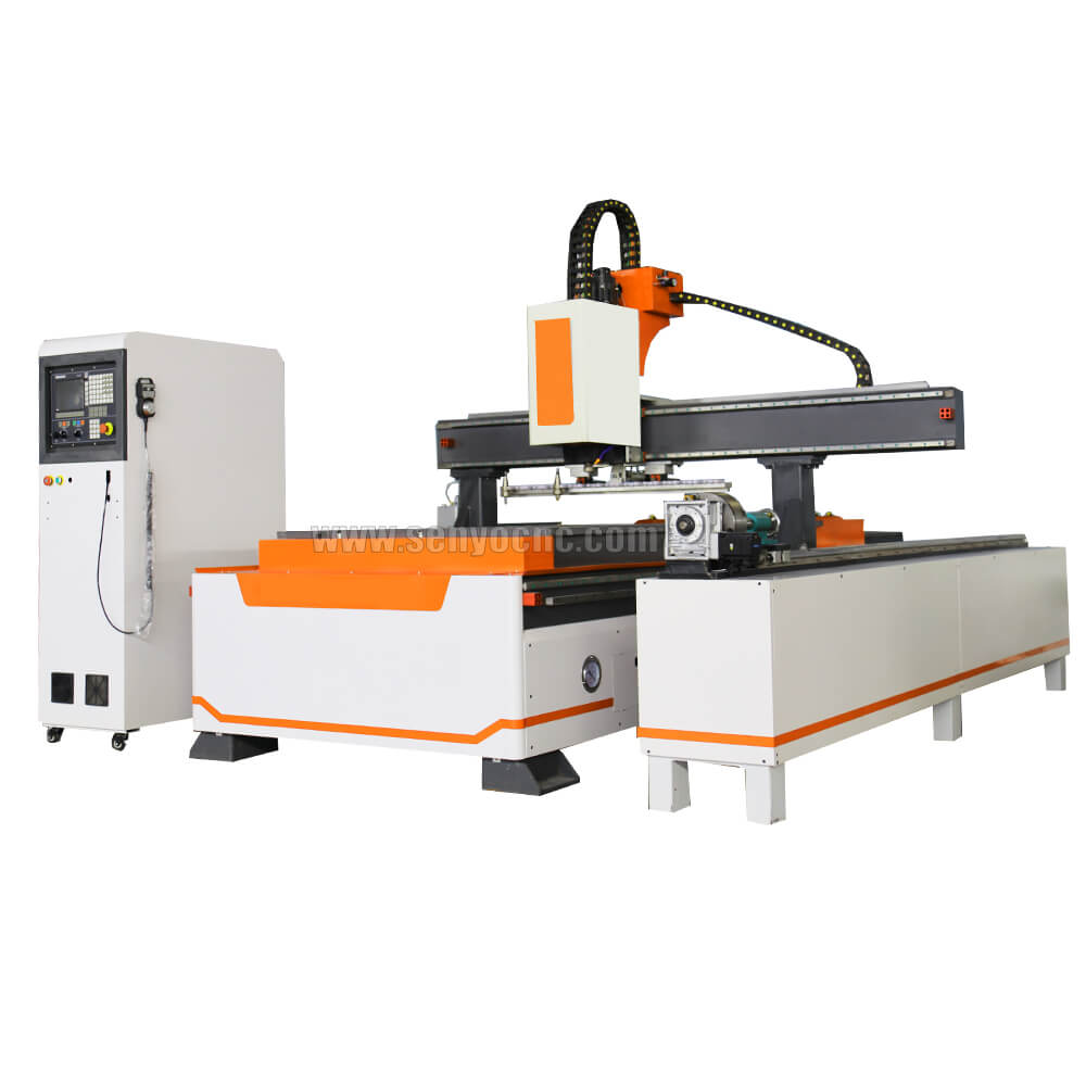 ATC 3D CNC Woodworking Router with 4th Axis Rotary Table