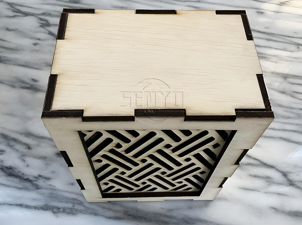 Co2 laser wood cut Illuminated Pattern Box