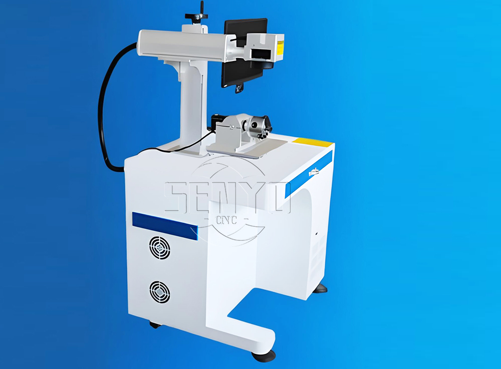 50W JPT Fiber laser Table design With Rotary In test