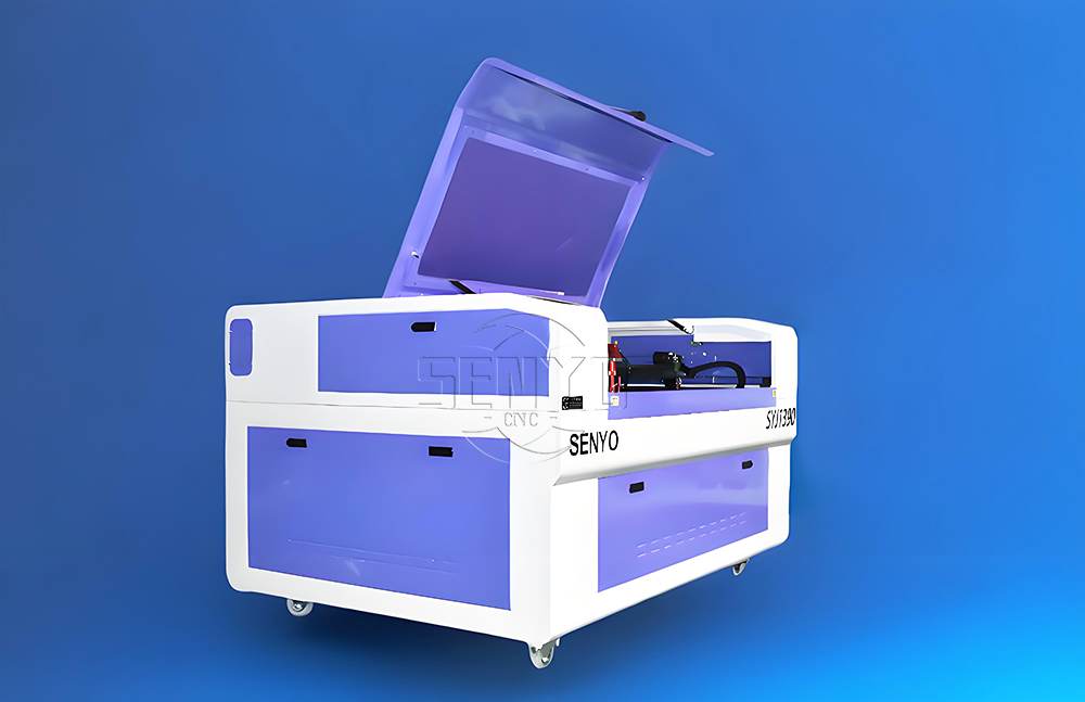 Middle Size Co2 Laser Machine With UP-DOWN Table In Test