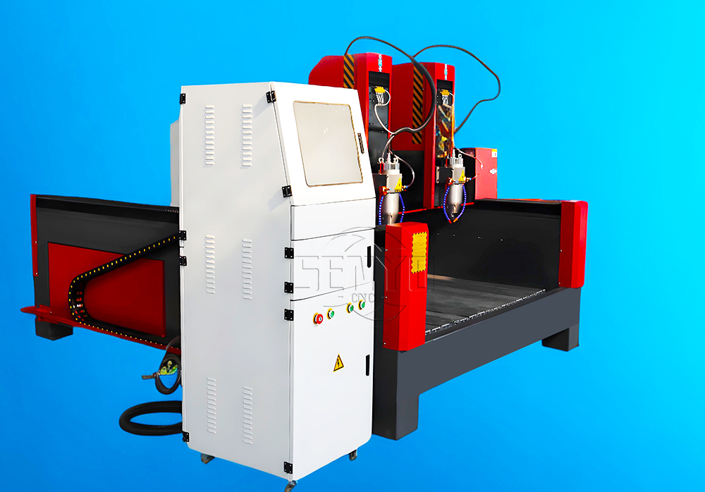 High-Efficiency 2 Heads CNC Machine for Aluminum Stone Marble Engraving & Cutting