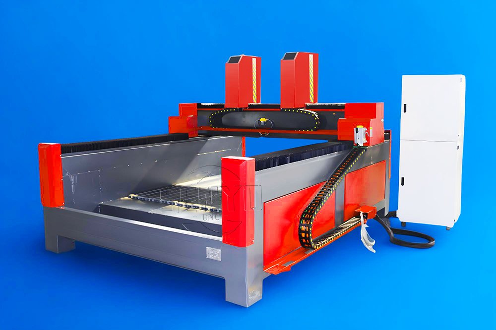 High-Efficiency 2 Heads CNC Machine for Aluminum Stone Marble Engraving & Cutting