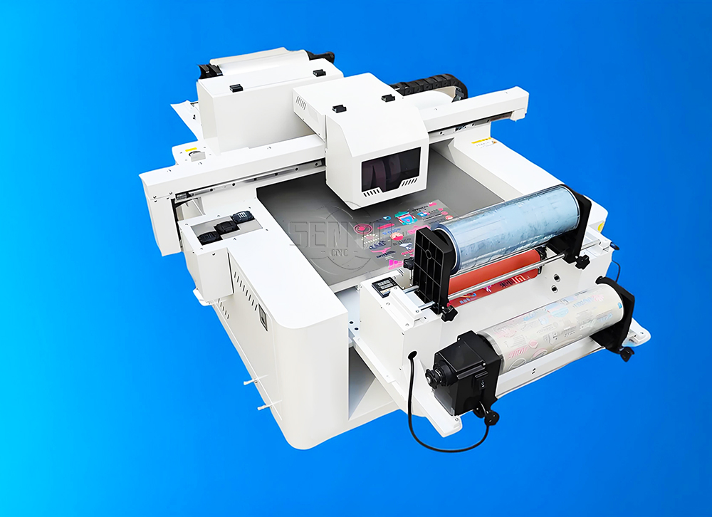 Best 6090 Hybrid UV Flatbed Roll-to-Roll Printer with Varnish PET Film Label Sticker Printing Machine