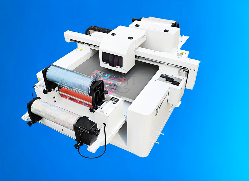 Best 6090 Hybrid UV Flatbed Roll-to-Roll Printer with Varnish PET Film Label Sticker Printing Machine