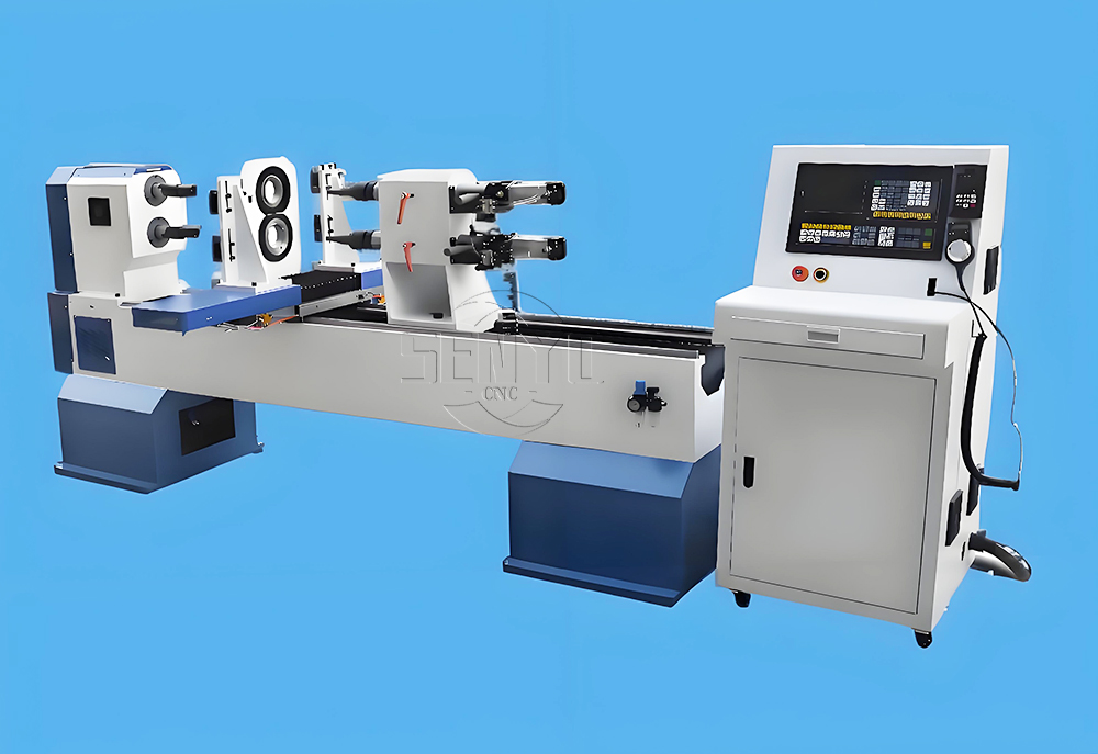 Dual-Spindle Automatic CNC Wood Lathe for Baseball Bats