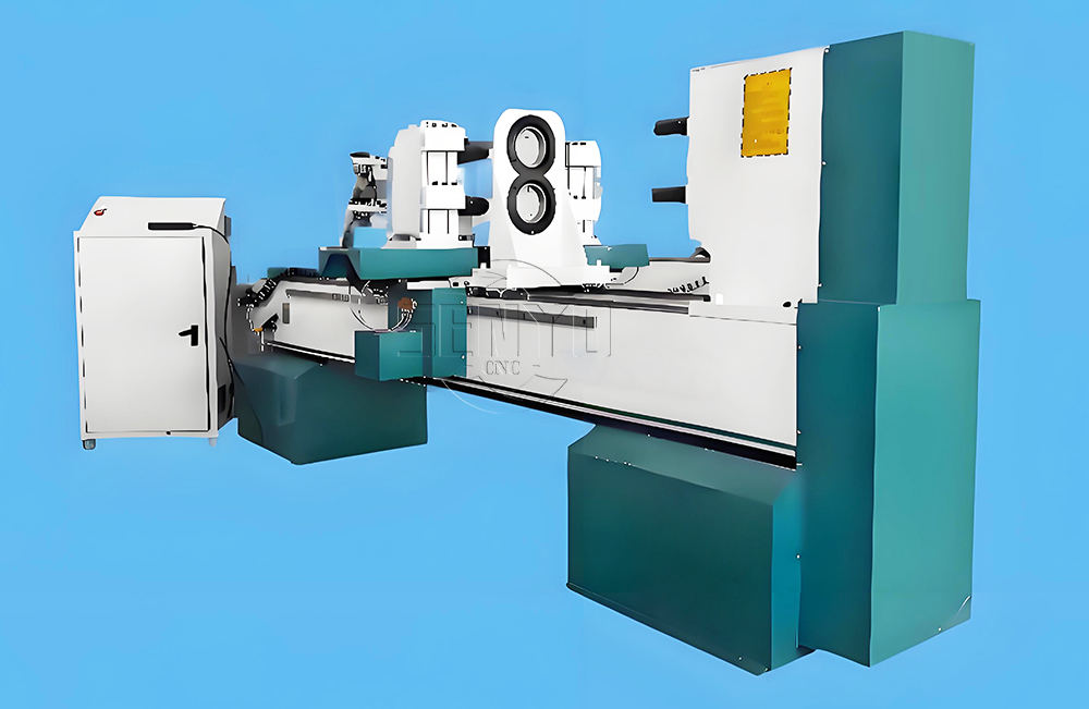 Dual-Spindle Automatic CNC Wood Lathe for Baseball Bats