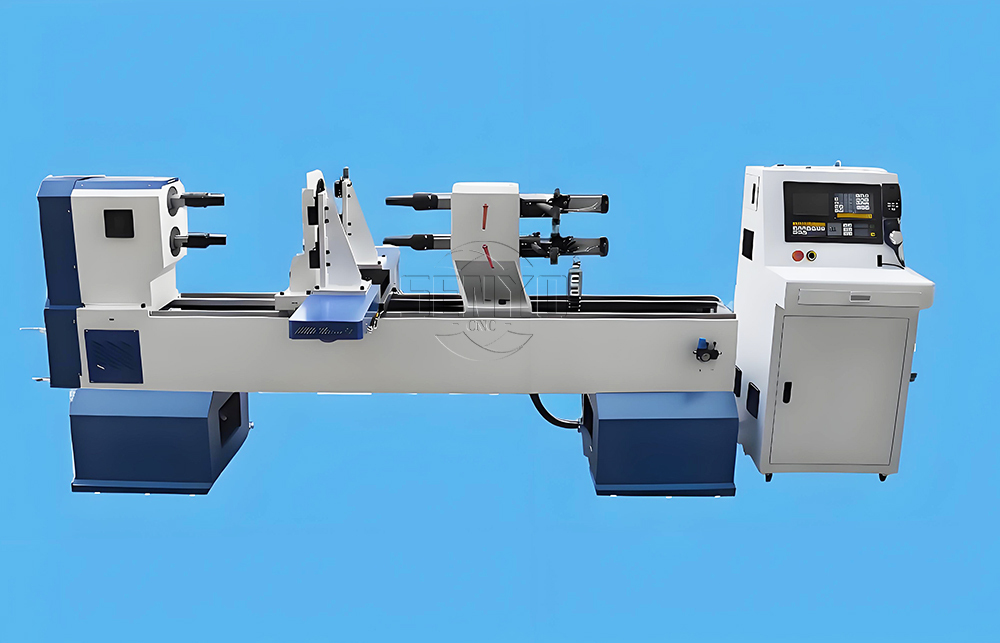 Dual-Spindle Automatic CNC Wood Lathe for Baseball Bats