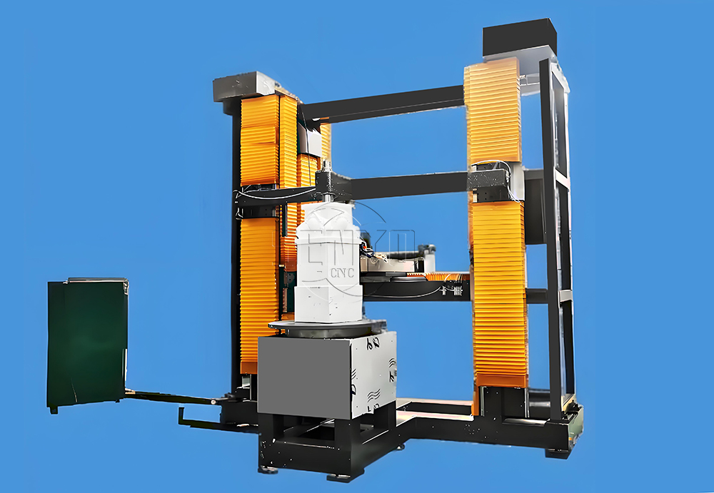 4 Axis Stone CNC Machine With Vertical Rotary for Buddhas Statues & Sculptures