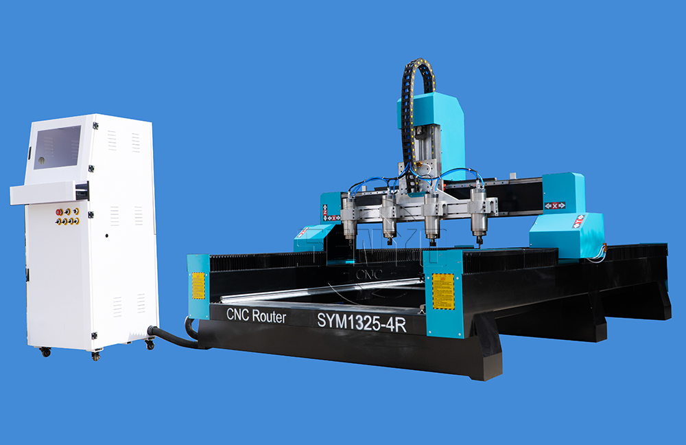 Multi-Head 3D CNC carving 4 Axis Rotary CNC Wood Carving Machine