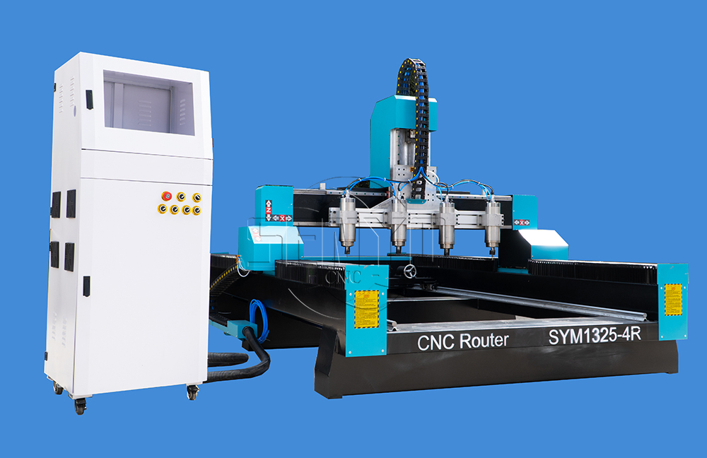 Multi-Head 3D CNC carving 4 Axis Rotary CNC Wood Carving Machine