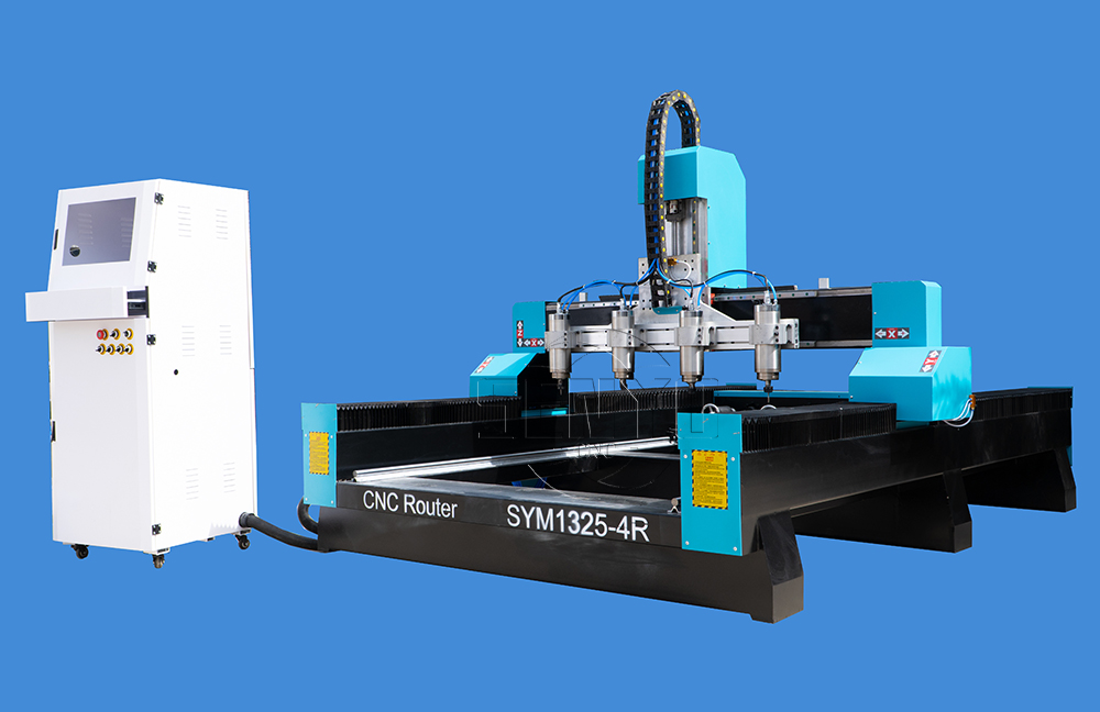 Multi-Head 3D CNC carving 4 Axis Rotary CNC Wood Carving Machine