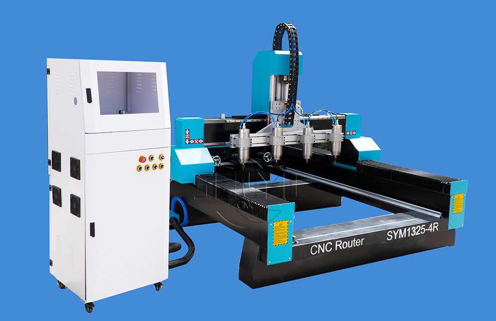 Multi-Head 3D CNC carving 4 Axis Rotary CNC Wood Carving Machine