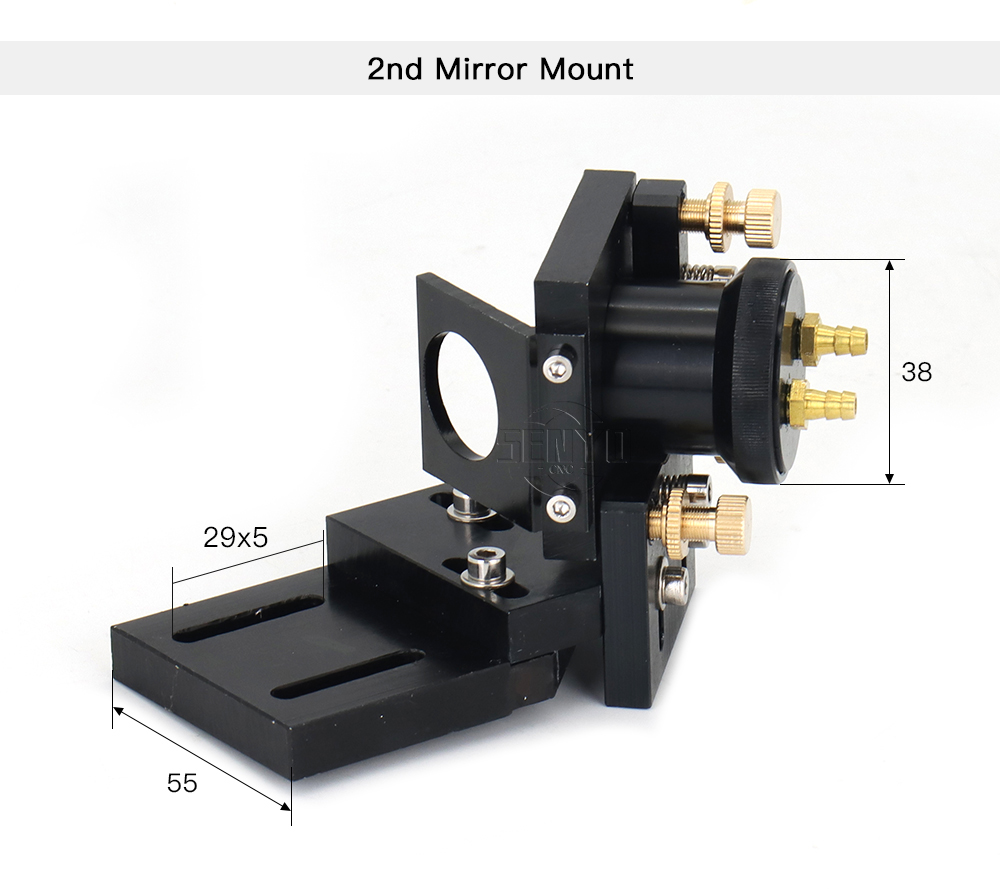 CO2 Laser Head Set with Water Cooling Interface Mirror 30x3mm Focus Lens 25x63.5mm for Water Cooling Laser Machine