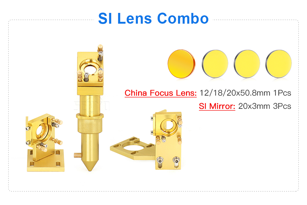 Gold Laser Cutting Head Set Diameter 12 18 20mm for 2030 5030 4060