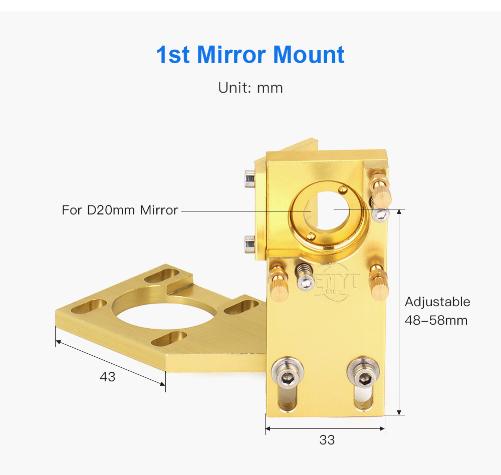 Gold Laser Cutting Head Set Diameter 12 18 20mm for 2030 5030 4060