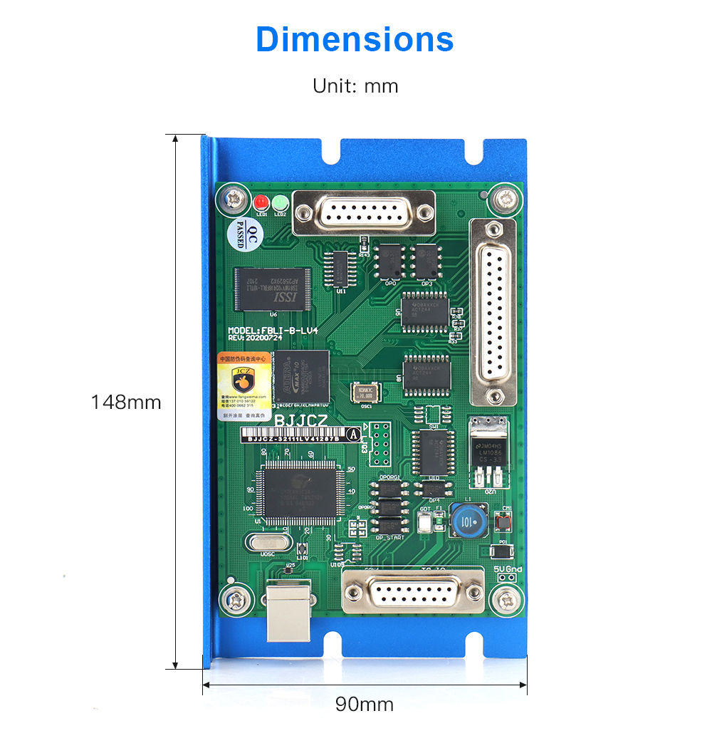 JCZ Laser Control Card Original Card V4 Ezcard 32/64 System for 1064nm Fiber Laser Marking Machine IPG Raycus MAX