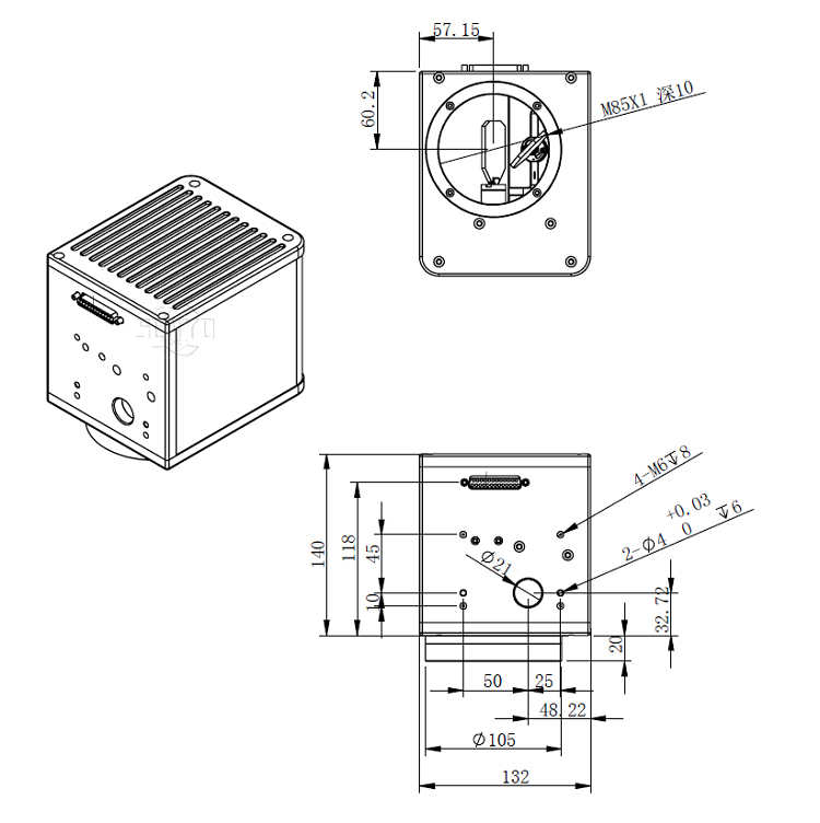 Co2 Fiber Laser Galvo Head Set RC2808 Input Aperture 20mm for Co2 Fiber Laser Marking Machine