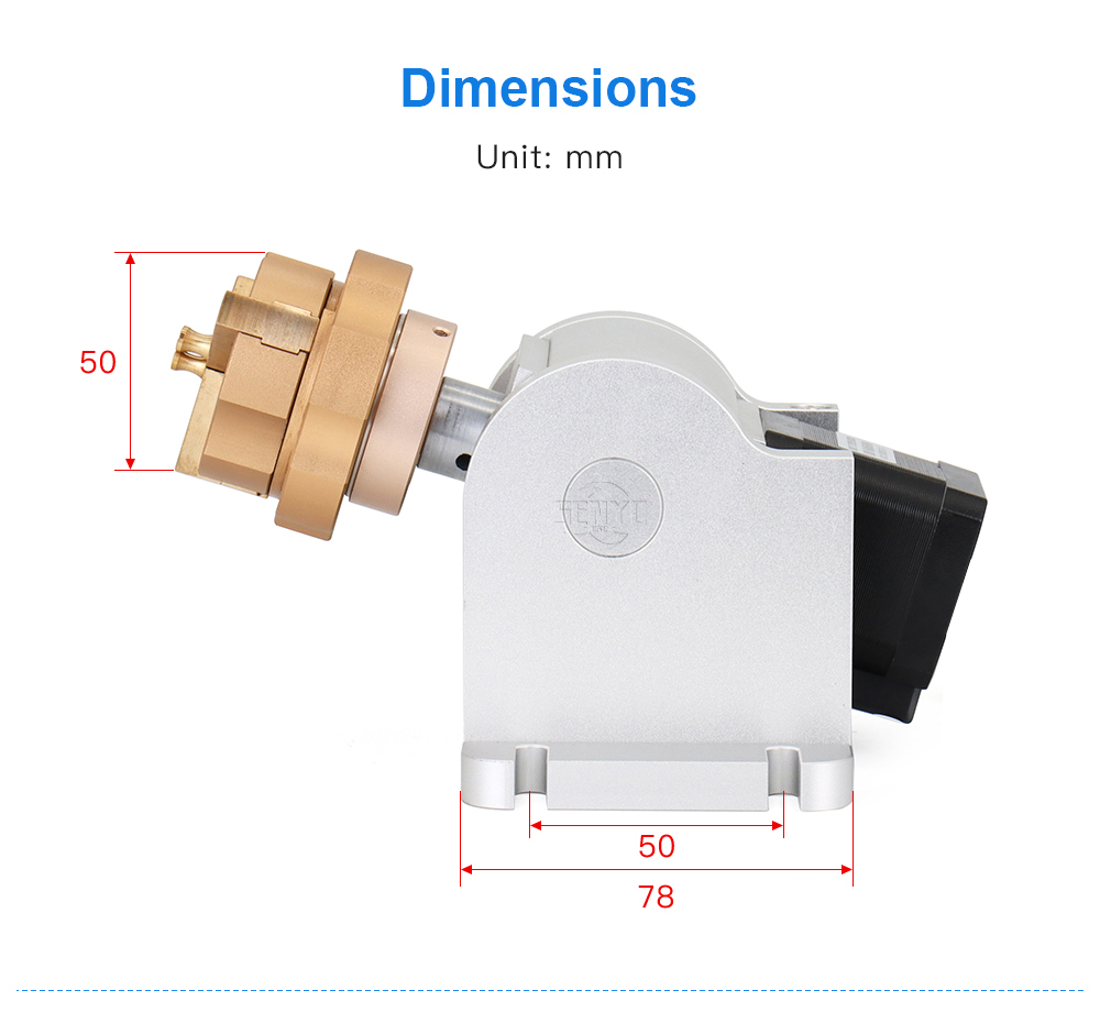 Rotary D50 Attachment for Laser Marking Machine