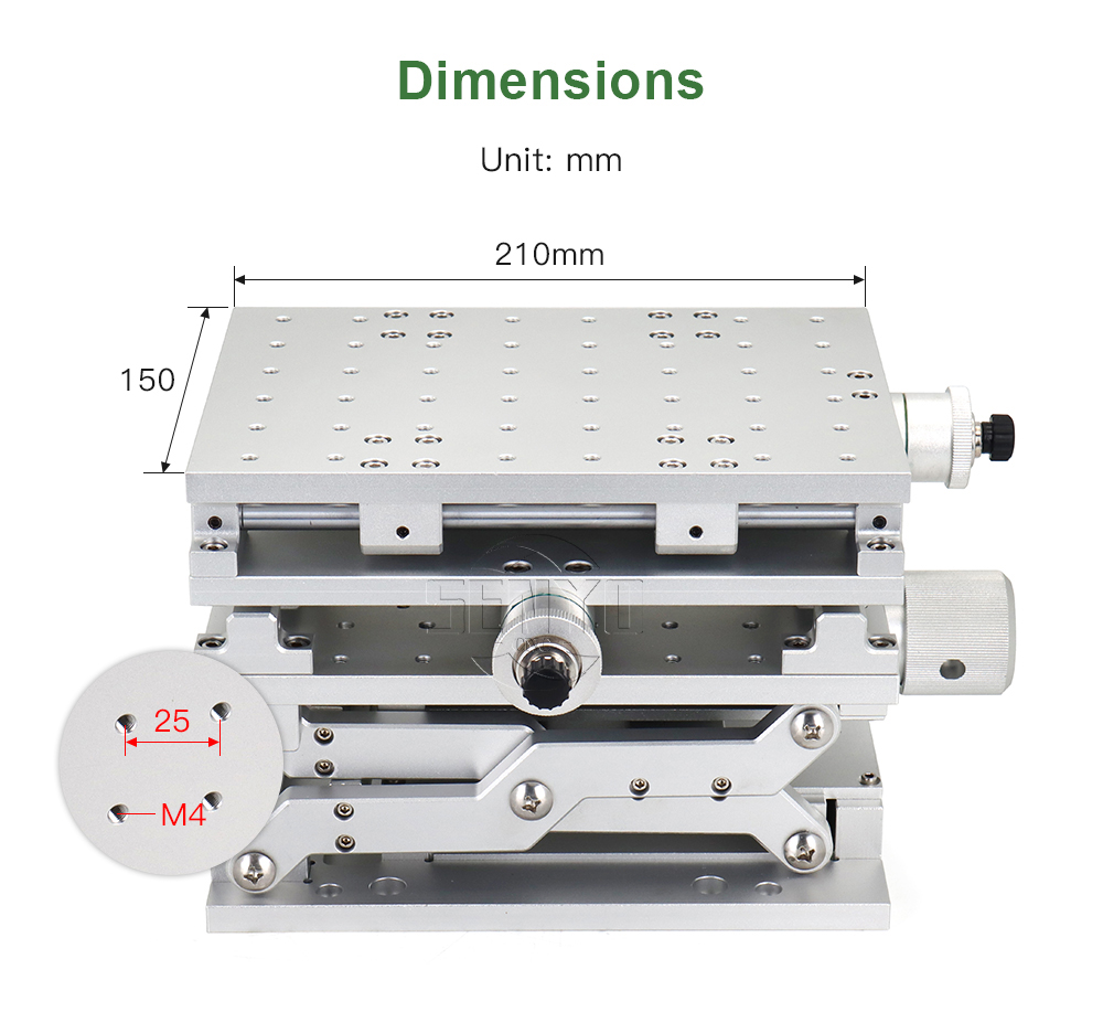 3D Moving Worktable 210x150x150mm M4 Table Portable Cabinet Case