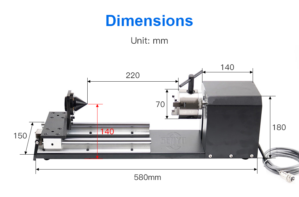 Rotary Attachment with Chucks 2Phase 3Phase Stepper Motor Rotary Worktable